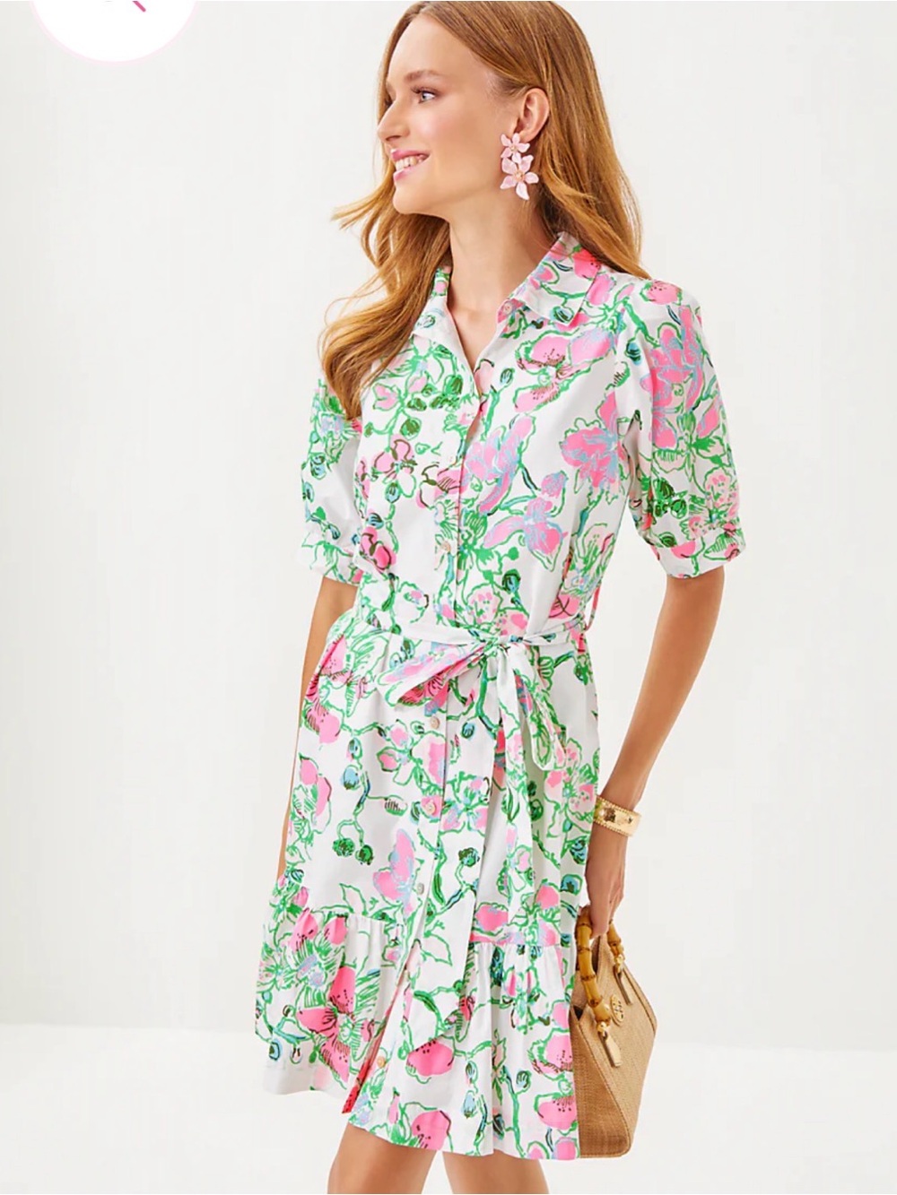 Lilly Pulitzer Sashria Dress In Multi Oversized Orchids